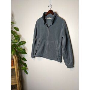 Vintage 90s Columbia Womens Large L Full Zip Fleece Blue MADE IN USA